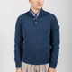 MEN'S NAVY BLUE BUTTONED TURTLENECK