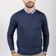 NAVY BLUE MEN'S SHAVED CREW NECK