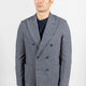 MEN'S GREY CHECK DOUBLE BREASTED JACKET