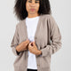 TAUPE-STRICK-CARDIGAN FÜR DAMEN