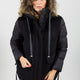 BLACK WOMEN'S WOOL DOWN JACKET