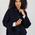 WOMEN'S BLUE CLOTH COAT