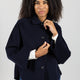 WOMEN'S BLUE CLOTH COAT