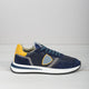 HERREN-SNEAKERS IN BLAU/SENF