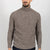 Gerippter Rollkragenpullover für Herren in Taupe