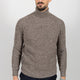 Gerippter Rollkragenpullover für Herren in Taupe