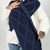 WOMEN'S BLUE WORKED SCARF