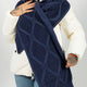 WOMEN'S BLUE WORKED SCARF