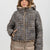 WOMEN'S DOVE GREY BOUCLE' DOWN JACKET