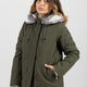 MILITARY GREEN SHORT PARKA WOMEN