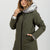 PARKA LUNGO MILITARY GREEN DONNA