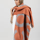 WOMEN'S GREY/ORANGE LOGO SCARF