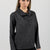 BLACK MELANGE BLOUSE WOMEN