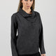 BLACK MELANGE BLOUSE WOMEN