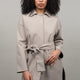 WOMEN'S DOVE GREY JERSEY TRENCH