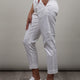 WHITE COTTON TROUSERS WOMEN