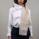 WOMEN'S WHITE/SAND COTTON STOLE