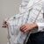 WHITE/FANTASY COTTON SHAWL FOR WOMEN