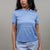 WOMEN'S LIGHT BLUE COTTON BLOUSE