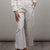 WOMEN'S WHITE/SAND COTTON TROUSERS