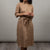 WOMEN'S CAMEL LINEN DRESS