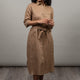 WOMEN'S CAMEL LINEN DRESS