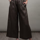 DARK GREEN LINEN TROUSERS WOMEN